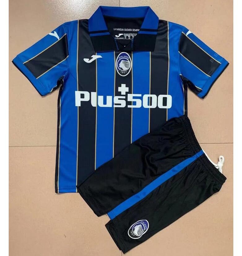 Kids Atalanta Bergamasca Calcio 2021/22 Home Soccer Kits Shirt with Shorts